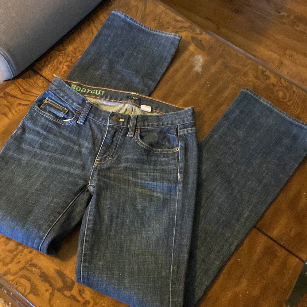J Crew Boot Cut low rise Dark Wash Jeans Size 27 #97488